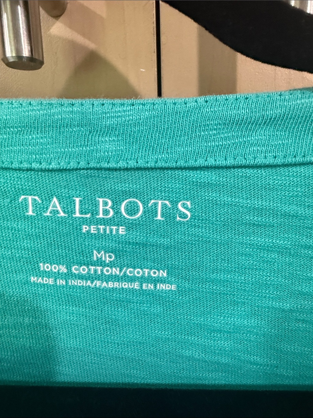 Talbots Turquoise Embroidered V-Notch Tunic - Picture 3 of 8